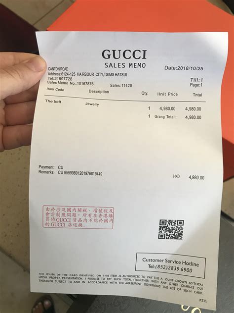 gucci fake receipt|how to authenticate vintage gucci.